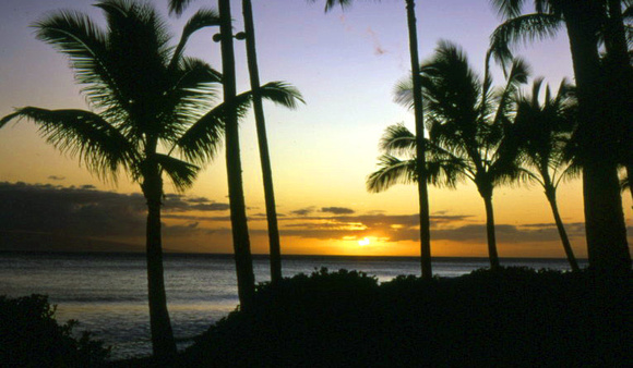 Sunset From Kaanapali Beach, Maui, HI