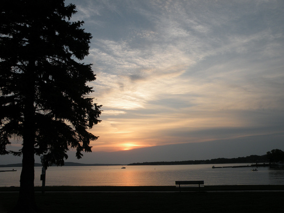 Sunset Over Lake Charlevoix From Boyne City, MI