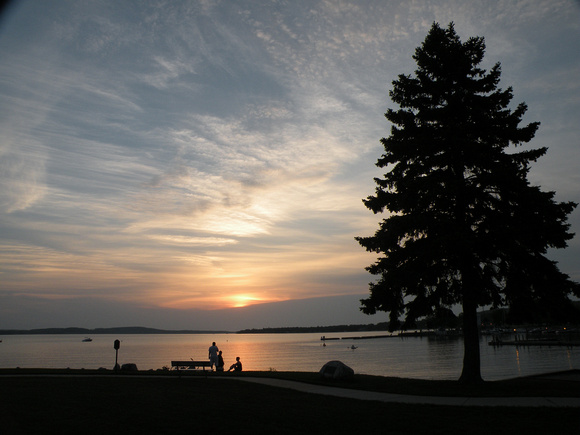 Sunset Over Lake Charlevoix From Boyne City, MI