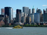 Hudson River Taxi & New York City Skyline